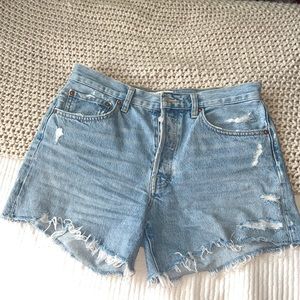 AGOLDE PARKER LONG JEAN SHORTS